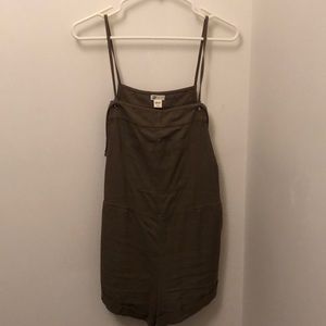 Army green overall short